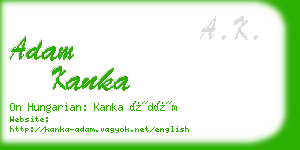 adam kanka business card